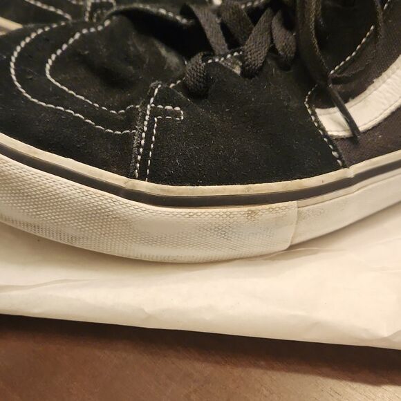 Vans Old Skool Skater Hi Top Black Sneakers Men's 13 - Picture 4 of 13